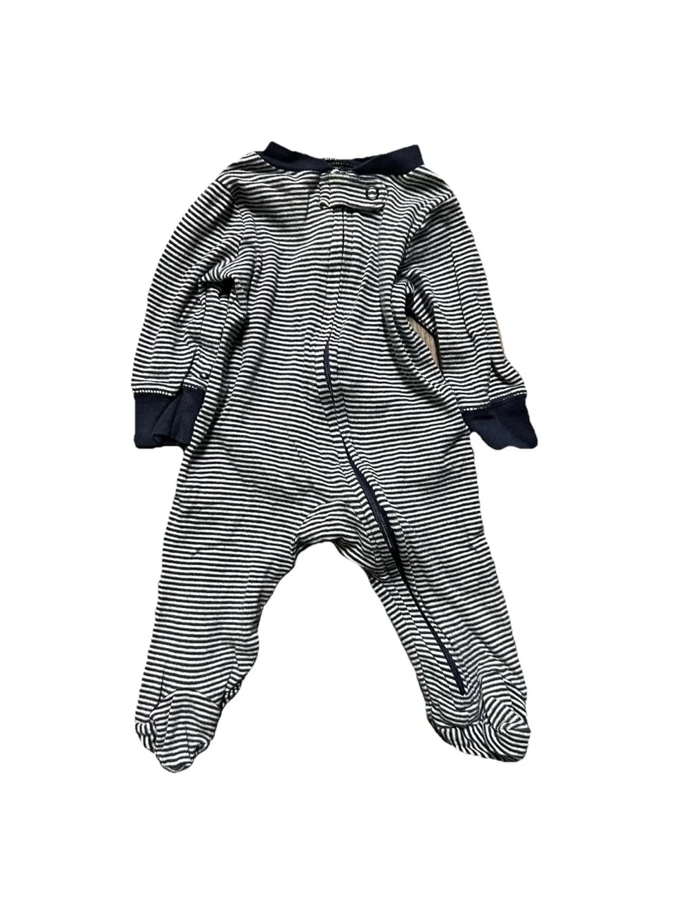 Baby Boy Footie Pajamas Stripes Polka Dots Size 0-3 Months